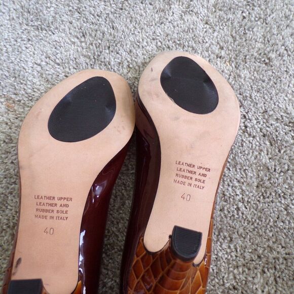Nwot Anyi Lu ITALIAN leather heels 40 - Picture 7 of 8